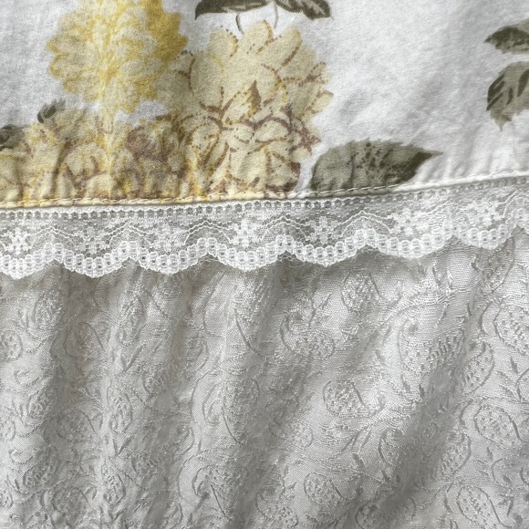 Vintage. Aman Boho Floral Lace Tiered Dress 1X Cotton Sleeveless Cottagecore - Picture 9 of 11